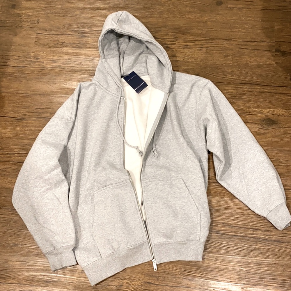 Gray Brandy Melville Oversized Zip Up